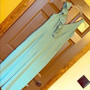 Wide leg green Romper